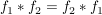 $ f_1*f_2=f_2*f_1 $ $ f_1*f_2=f_2*f_1 $