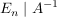 $ E_n\ |\ A^{-1} $ $ E_n\ |\ A^{-1} $