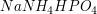 $ NaNH_4HPO_4 $ $ NaNH_4HPO_4 $