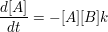 $ \frac{d[A]}{dt}=-[A][B]k $