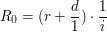 $ R_0 = (r+\bruch{d}{1})\cdot{}\bruch{1}{i} $ $ R_0 = (r+\bruch{d}{1})\cdot{}\bruch{1}{i} $